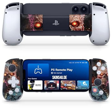 Skins4u Design Skin Folie für Backbone One Controller Mobile Gaming Backbone One Skins Vinyl Sticker (Zombie Fire)