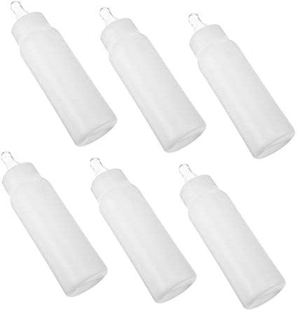 POPETPOP Pet Feeding Bottle Set 250ml Lamb Bottle Feeder Livestock Milk Bottle for Newborn Animals Sturdy Easy to White