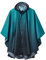 SaphiRose PONCHO Regenponcho Damen Herren Wasserdichte, Regencape mit Kapuze Reißverschluss, Regenmantel Damen Wiederverwendbar, Regenponcho Fahrrad Wandern, Regenjacke Damen Leicht Farbverlauf Teal