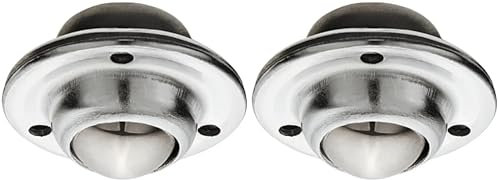 cyclingcolors 2x Kugelrollen stahl Kohlenstoffstahl Rollen für Schlitten möbel Einlass-Kugel-Möbelrolle lenkbar Kugellager Stahlkugel Rollenlager