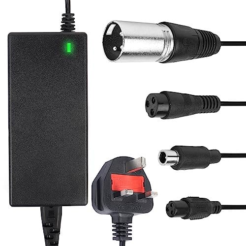Electric Scooter Battery Charger, 42V 2A Fast Charging Power Adapter for Electric Bike, Balance Bike, 36V Lithium Battery Charger with Led Indicator