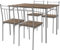 ML-Design Esstisch mit 4 Stühlen, Treibholz, Essgruppe Set 5-TLG für 4 Personen, Holz, Esszimmerstühle mit Metallbeinen, Küchentisch Set, Esszimmergarnitur, Sitzgruppe für Esszimmer Wohnzimmer Küche