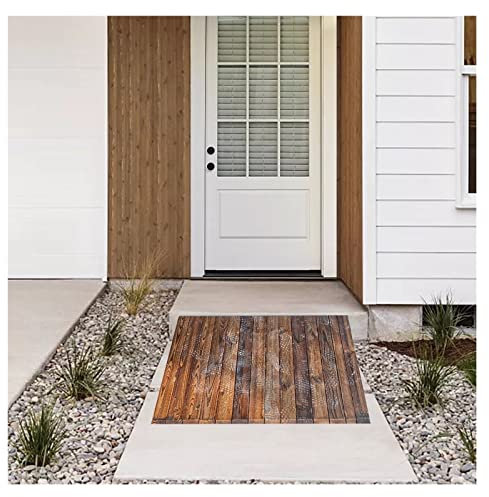 Front Door Threshold Ramp for Wheelchairs Scooters Bikes 4 10 Inch High Wooden Ramp for Easy Access Barrier free Design for Walkers and Mobility Aids