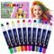 10 Farben Haarkreide für Kinder Mädchen,Temporäre Haarfärbe-Stifte Auswaschbar,Haarfärbestift Premium Haarkreide für Mädchen Set