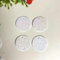 50 g große, runde Pailletten zum Basteln, 40 mm, flache PVC-Flocken für Kostüme mit 1 seitlichem Loch, weiße Pailletten-Weiß, 2 Löcher, 30 mm