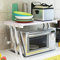 HUOLE Soporte Extensible para Microondas,Soporte para Microondas,Estantería para Microondas,Estante Organizador de Encimera de Cocina para Parrilla, 57 * 38 * 38cm Z-Blanco