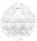 Asuinxurr 40MM Geomancia facetada bola colgante de cristal (transparente)