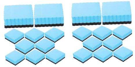 Operitacx 2 Sätze Whiteboard-radierer Kreideradierer Für Tafel Tafelschwamm Quadratische, Trocken Abwischbare Tafel Whiteboard-radiergummis Für Studenten Filzstoff Sky-blue 24 Stück * 2