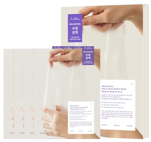 Dr.Althea Jelly Seal Dewy Mask | Hydrate & Restore Balance | Boost Natural Radiance with PhytoPDRN Lotus | Vegan Korean Skincare (Pack of 4)