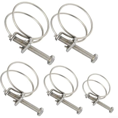 Clip in acciaio inox per il fissaggio di tubi corrugati per laghetti da giardino (5 pezzi 32-36 x 2 ())