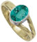 Im Labor gezüchteter grüner Paraiba-Turmalin Edelstein 925 Sterling silber Und Messing Band Ring Herren und Damen Schmuck CRG1089AS13_(59 (18.8))