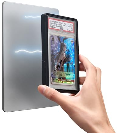 Mage Tech PSA Graded Card Display Case - Built-in Stand, Magnetic Wall Display, Stackable Design - Präsentieren Sie Ihre Sammlung mit Stil (Night Black)