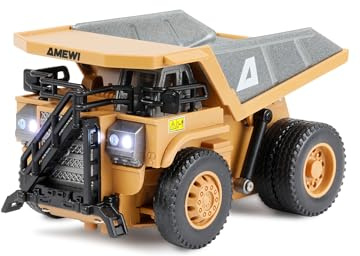 Ferngesteuerter Mini-Kipper aus Metall proportional 8-Kanal 1:64 RTR Kinder ab 6 Jahre, Gelb