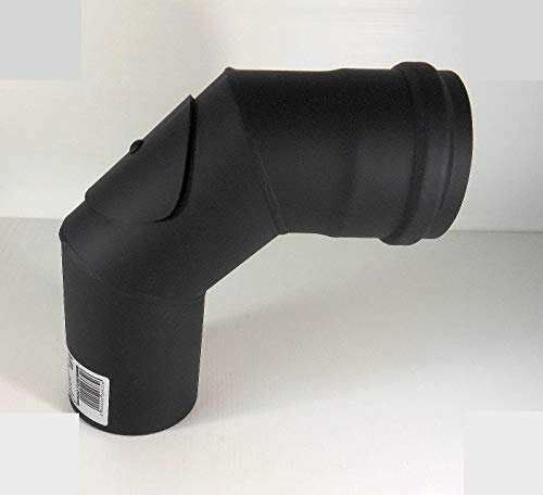 CURVA 90° ISPEZIONABILE tubo scarico fumi Diametro 80 per stufa a pellet canna fumaria