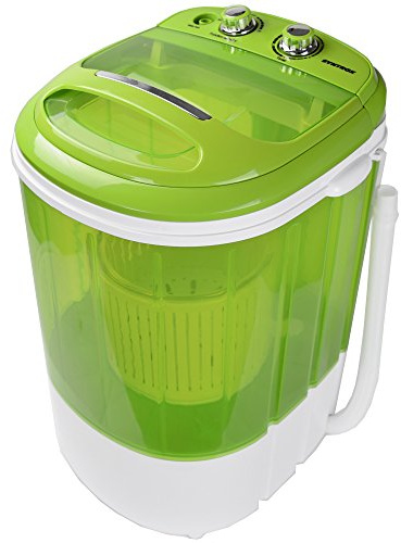 Syntrox Germany WM-200W Machine à laver avec fonction essorage, petit format, pour camping (WM-200W-vert)