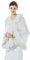 BEAUTELICATE Kunstpelz Schal Stola Bolero Damen Für Frauen Hochzeit Abend Braut Brautschal Brautstola Light Ivory