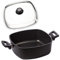 Eurolux Guss-Kasserolle 28x28 cm Set mit Deckel - 10 cm hohe quadratische Bratenkasserolle 6 Liter mit Antihaft-Beschichtung - ohne Induktion - Made in Germany