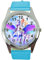 TAPORT® Magic Unicorn Pegasus Runde Quarzuhr Blau Lederarmband