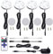 AIBOO - Juego completo de 6 luces led para armarios (bajo armario, incluye 1 bombilla, iluminación vitrinas, juego LED la parte inferior del mueble, todos los accesorios) 12.00W, 12.00V