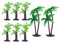 Amosfun Green Palm Tree Cupcake Topper Cake Topper Party Festival für Kuchendekorationen 8 STÜCKE