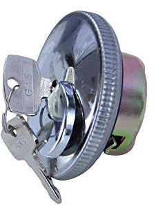 Citomerx Tankdeckel chrom 40mm Tank Deckel mit Schloss verchromt | Für Zündapp KS C GTS 50