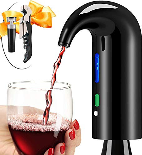 Wine Aerator Electric Wine Decanter Best Sellers One Touch Red - White Wine Accessories Aeration for Wine and Spirit Beginner Enthusiast -Spout Pourer - Wine Preserver