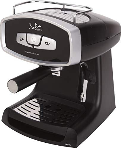 Jata CA1051 Cafetera Expresso, 950 W, 19 bares, Brazo Doble Salida, Memoriza la Cantidad de Café Deseada, Superficie Calientatazas, Super Vaporizador, Bandeja recogegotas extraíble