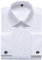 siliteelon Mens White Double Cuff Shirt, Cufflinks Shirt for Men Dress Formal Shirts,French Cuff Men's Long Sleeve Work Wedding Evening