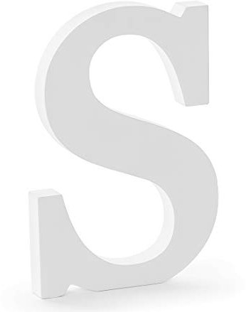 DekoHaus Holzbuchstabe S 20 cm – Deko Buchstaben A–Z, Weiß, Freistehend, Holz Letters für Hochzeit, Geburtstag, Kinderzimmer, Basteln