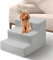 Youyijia Dog Steps 3 Steps Pet Stair Step for Bed 45x35x30cm Pet Stairs Pet Ladder with Washable Non Slip Plush Cloth Cover for Dogs and Cats (Grey)