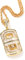 Fantex 14k Iced Out Dog-Tag Schild Anhänger Halskette, voll glänzend Baguette Cut CZ Lab Diamant vergoldet Hip Hop Schmuck für Männer Frauen (Gold)