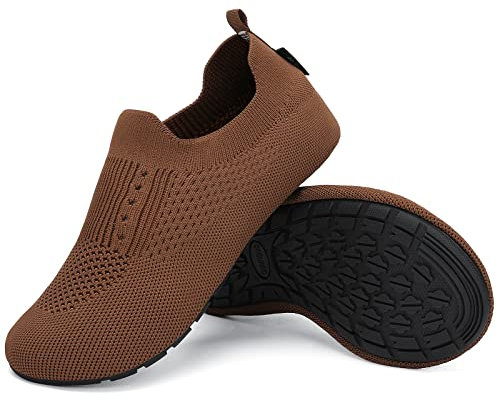 SAGUARO Ligeras Slipper Hombre Mujer Descalzo de Piscina Escarpines Zapatillas Antideslizante Zapatos Marrón 44/45 EU