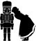 Vinyl Art Wall Decals Nutcracker Kiss Silhouette Wall Stickers Homestead School Kindergarten Interior Decoration Wall Poster 65X57 Cm