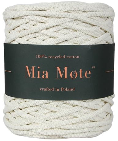 Mia Mote Lush Line Makramee Garn 100% Recycelte Baumwolle 5mm 100m Kalkstein
