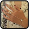 Handcess Boho Kristall Armbänder Gold Handgeschirr Armreif Fingerringe Hand Zubehör für Frauen und Mädchen