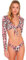 Trendyol Bikini Six con Scollo a V con Fantasia Leopardata Slip, Rosa, 0 Donna
