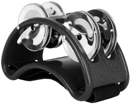 Meet-shop Tamburello da Piede,Tamburello Foot Tambourine Shaker da Piede per Braccia e Piedi (Blu, 1pz)