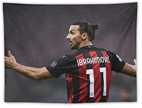 Zlatan Ibrahimovic Athlete Poster berühmter Polyester Wandteppich Kunstbild Druck Moderne Familie Schlafzimmer Dekor Wandteppiche 76,2 x 101,6 cm
