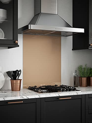 Rose Gold Glass Kitchen Splashback 600mm x 750mm
