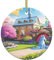 Einhorn Märchen Weihnachten Runde Keramik Ornamente Weihnachtsbaum Hängende Dekorationen Souvenirs Geschenke Für Familie Und Freunde