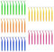 XNIVUIS 5 Farben Zahnzwischenraumbürsten,Zahnbürste Zahnseide Sticks mit langem Griff,Interdentalbürste,Zahnreinigung Zwischenräume,Dentalbürsten Reinigung der Zahnzwischenräume(45 Stück)