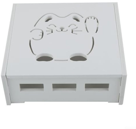 Rack router wireless, scatola portaoggetti WiFi da parete per soggiorno, ideale per riporre WiFi, router e TV gamer (A)