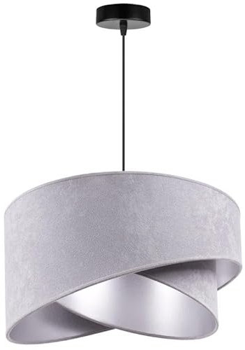 Light-Home Milan Tulipas Lampara de Techo Colgante Industrial - Lampara de Techo Modernas para Salón Dormitorio y Cocina - Gris claro y Plata