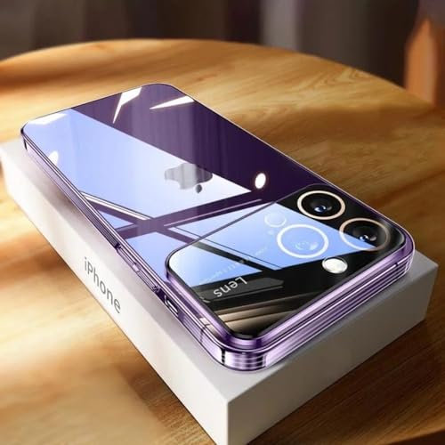 Placage Étui de téléphone en Verre Antichoc en Silicone Transparent pour iPhone 15 14 13 12 11 Pro Max XR X Protecteur d'appareil Photo Soft Cove, Clair, pour iPhone XR