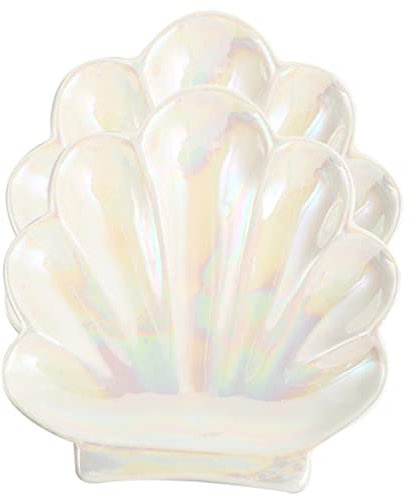 TOPBATHY 2stücke Keramische Schmuckablage Muschelform Dekorative Schalen Für Ringe Ohrringe Und Halsketten Eleganter Schmuckorganizer Und Foto-requisite Für Stilvolle Aufbewahrung