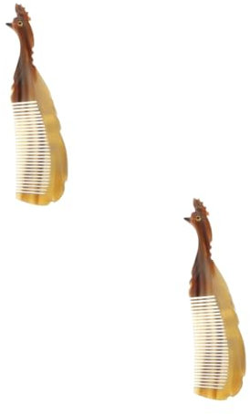 Housoutil 2 Stk Pfauenhornkamm Gesichtsschaber Massagegerät Massagekamm Aus Horn Schafhornkamm Dappenschalen Für Acryl Massage-tools Fräulein Boutique Hörner Haarschmuck