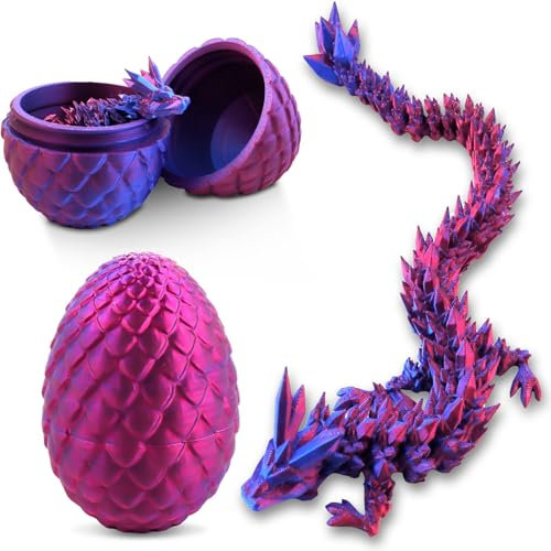 TaimeiMao Drachenei mit Drache, Drache Ei 3D, 3D Gedruckter Überraschungsdrache Im Ei, Beweglicher, Erwachsene Kinder Geschenke Spielzeug
