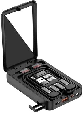 Budi - 10000 mAh 12-in-1 multifunktionale Schnelllade-Powerbank-Box - PB515KB