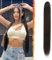 BARSDAR Braun Pferdeschwanz Verlängerung, 76CM Lang Glattes Kordelzug Pferdeschwanz Haarverlängerungen Synthetik Clip Zopf Pferdeschwanz Haarteil Glattes Pferdeschwanz für Damen (Dunkel Braun)