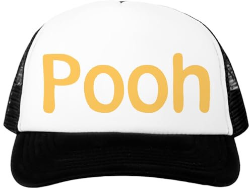 Oldrytee Pooh Kinder-Baseballkappe, Weiß, Verstellbar, Unisex